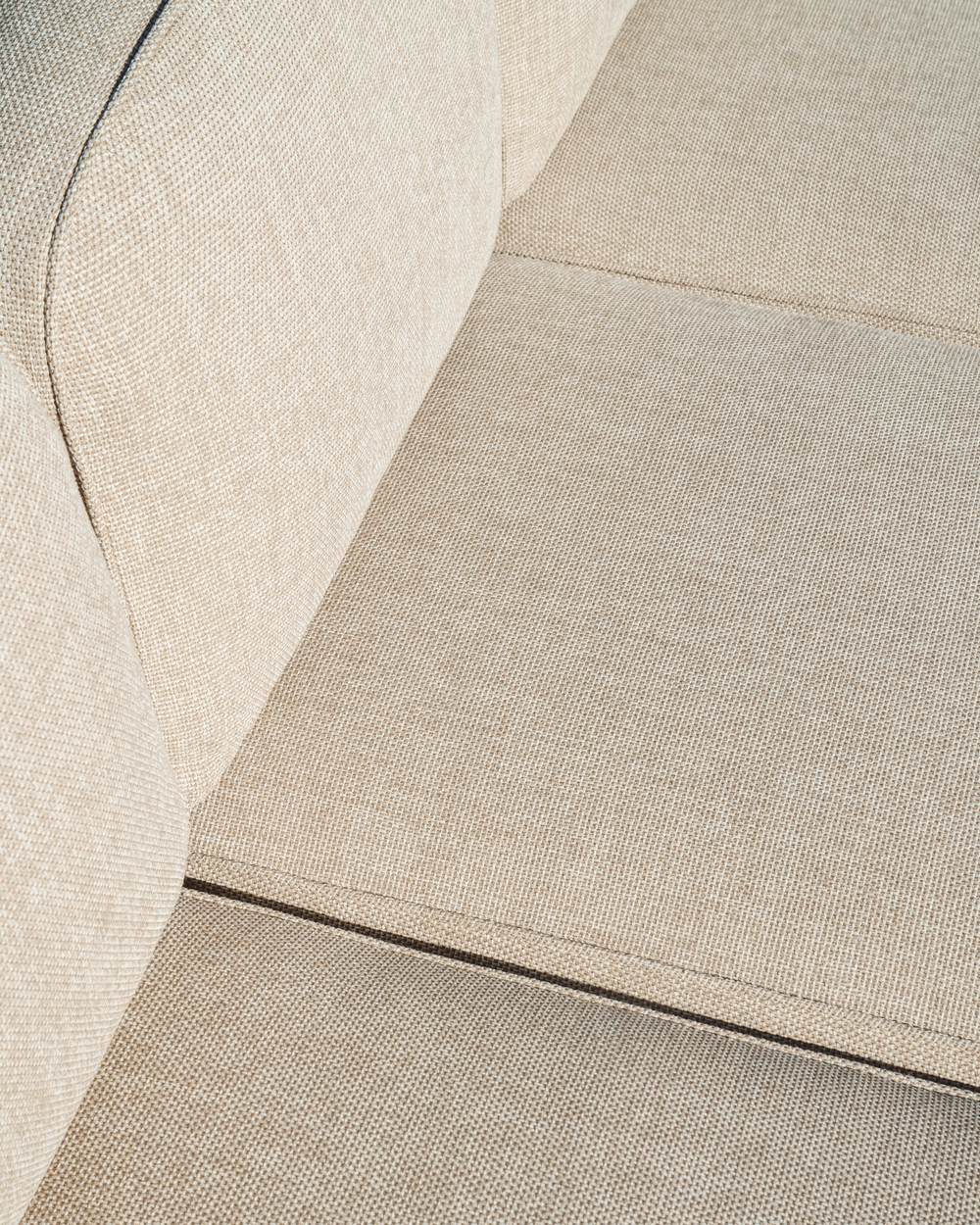 Уличный 3-х местный диван Elunda из тикового дерева и бежевой веревки