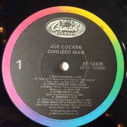 Винтажная виниловая пластинка LP Joe Cocker Civilized Man (USA 1984) I Love The Night