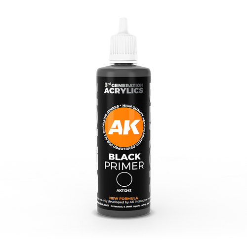 Акриловый праймер AK Interactive Black Primer 100ml