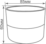 Светильник накладной,  GX53,  D85xH60мм,  IP20,  черное основание,  латунный плафон,  без лампы