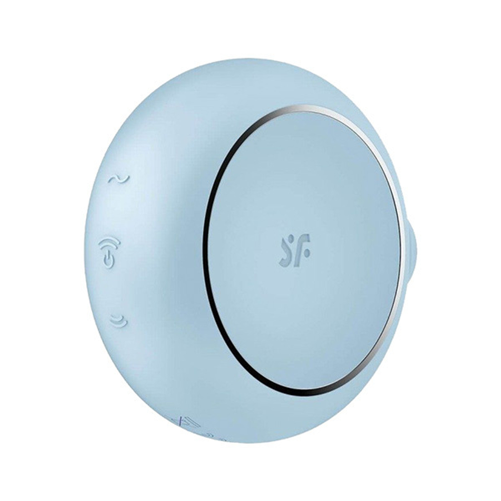 Голубой клиторальный стимулятор 8,5см Satisfyer Pro To Go 3 Blue