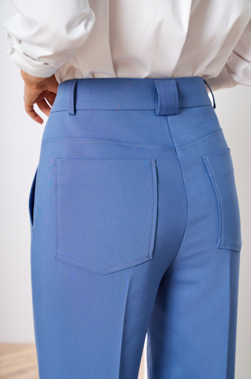 3819 Брюки женские (дымчато-синий)