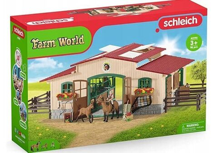 Фигурки Schleich - Игровой набор Конюшня Шляйх с лошадьми и аксессуарами - Лошади 42195