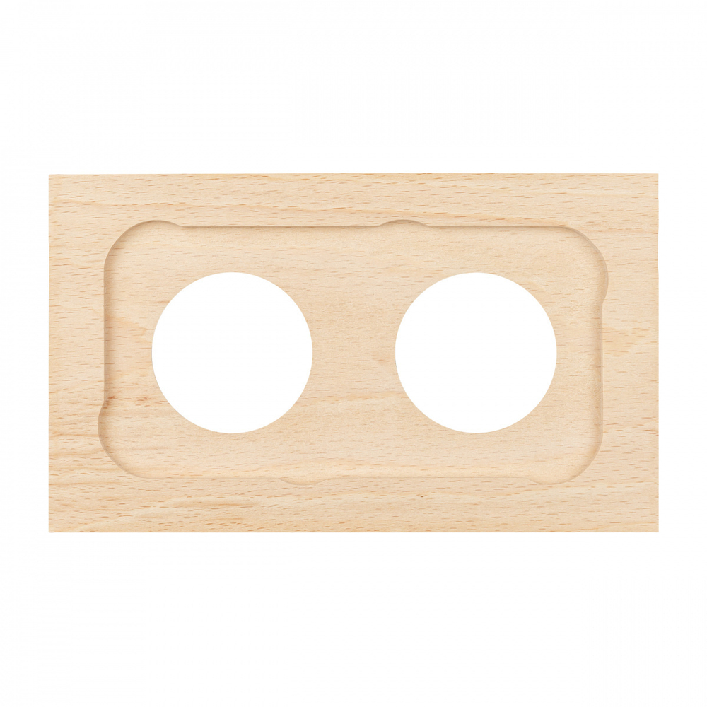 Рамка 2-х постовая, скрытый монтаж, Шедель Форест, дерево, цвет светлый бук BF7-620-110