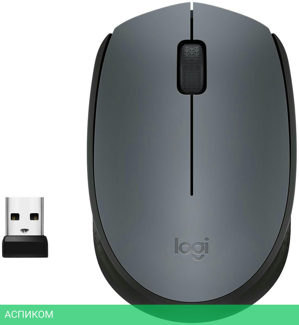 Мышь Logitech M170 серый/черный оптическая (910-004642)