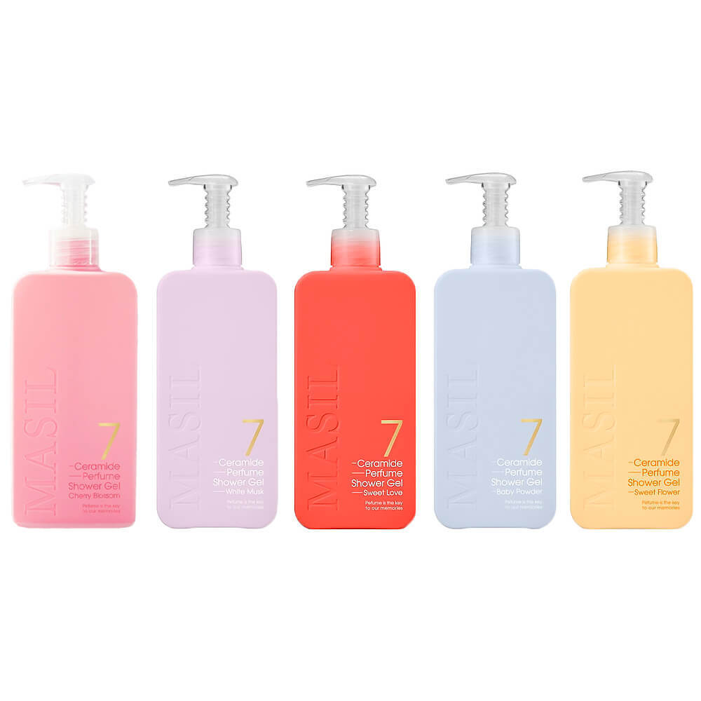 Питательный парфюмированный гель для душа с церамидами Masil 7 Ceramide Perfume Shower Gel Sweet Flower СКИДКА! Повреждена картонная упаковка