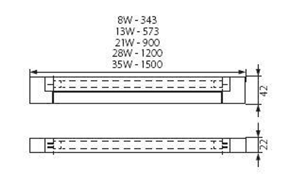 Cветильник мебельный KANLUX MERA TL 13W 2700K