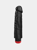 Вибратор-реалистик с крупными венками - 18,5 см. (Цвет: черный)