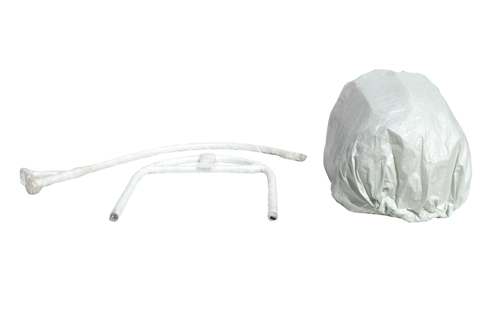 Кресло подвесное Кокон XL арт.D52-МТ002 (стойка+основание.бел.,корзн.бел.,подуш.беж. 3уп. (В))