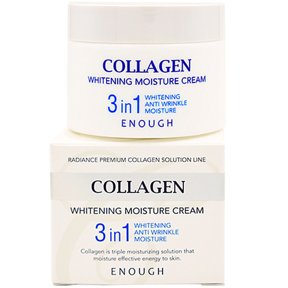 Enough Крем для лица увлажняющий с коллагеном 3в1 – Collagen 3in1 whitening moisture cream, 50мл