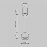 Подвесной светильник Technical P113-L12-3K-B
