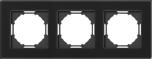 Рамка 3-я, Natural чёрное стекло, серия A07