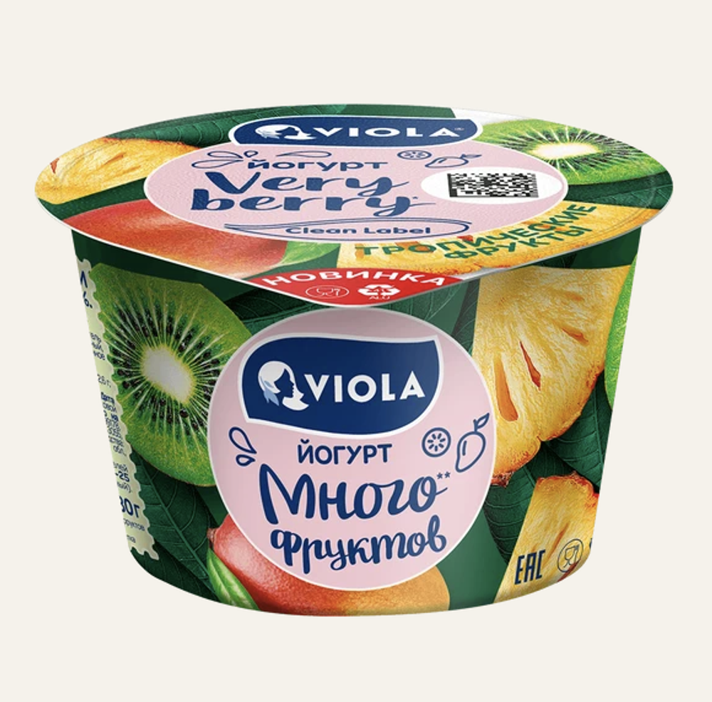 Йогурт Viola Very Berry 2,6 % 180 гр.