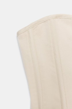 ZARA ТОП В БЕЛЬЕВОМ СТИЛЕ, БЕЖЕВЫЙ