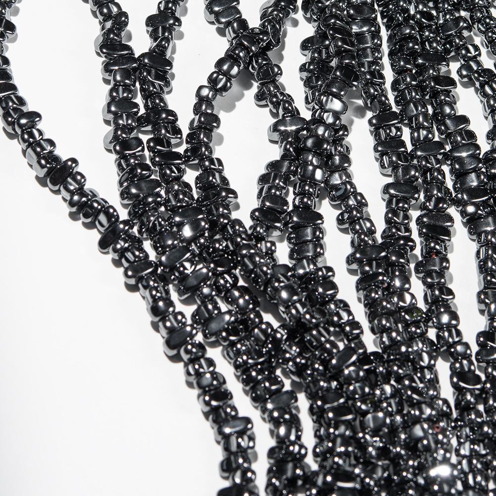 Гематин (гематит), оттенок "Gun Metal", фриформ 5-8мм