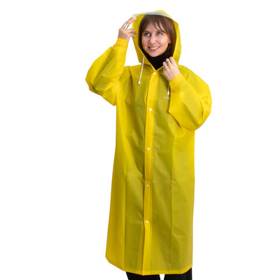 Плащ-дождевик Следопыт, плотный EVA, 66х115 см, с козырьком на капюшоне и чехлом, желтый, р. 46-48