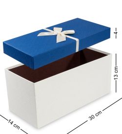 WF-26/3-A Коробка «Прямоугольник» цв.бел./син.