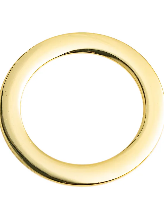 Кольцо декоративное (плоский круг), Италия, 37 мм, металл, золото