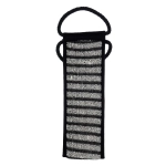 Мочалка «Мужская» лента, 10х60 см (10х74 см с ручками), medium/soft, чёрно-серая, для бани и сауны «Банные штучки»/ 30