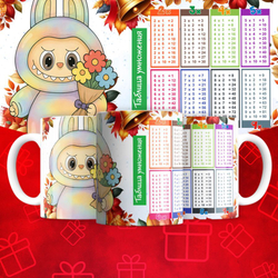 Лабубу с таблицей умножения