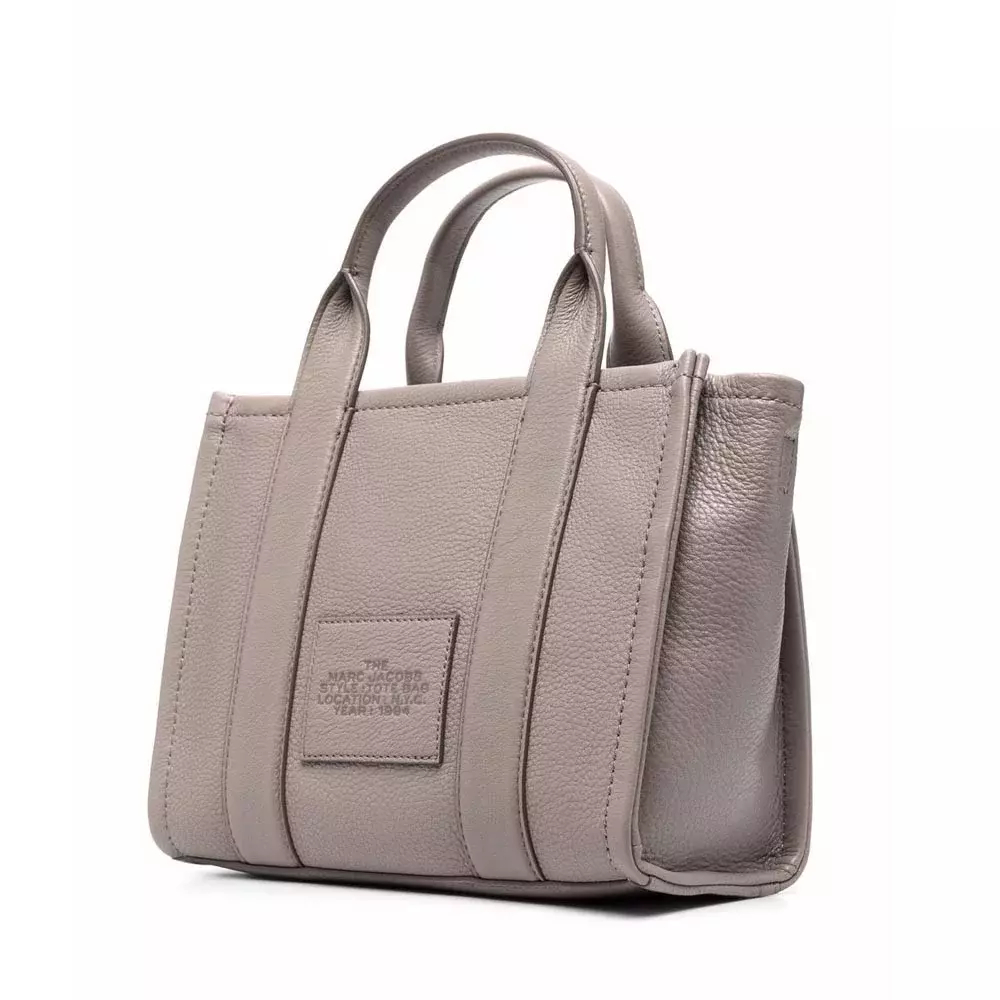 Marc Jacobs The Leather Medium Tote Bag - Cement