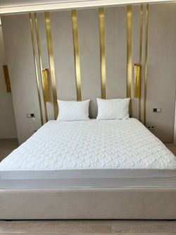 Наматрасник INVA защитный стеганный непромокаемый с бортиком 170 х 190 см / белый