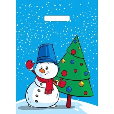 Пакет с вырубной ручкой 40*29см «У елки» Артпласт