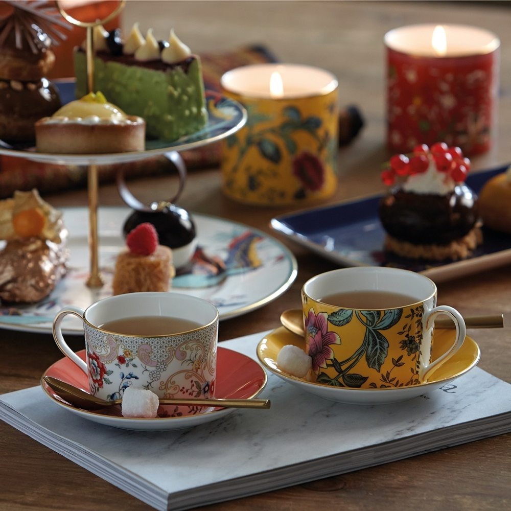 Wedgwood Чайная чашка с блюдцем Wonderlust 180 мл Yellow Tonquin