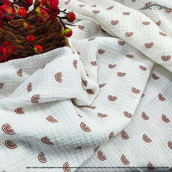 Муслин двухслойный принт №27 | ш.135 см | 120 г/м² | хлопок-100%