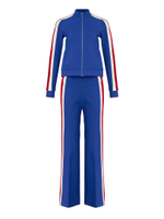 Спортивный костюм спорт-шик электрик с бело-красными полосками