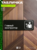 Табличка Главный конструктор, 30х10 см, для офиса, кафе, магазина, паркинга, серия COSMO, Айдентика Технолоджи
