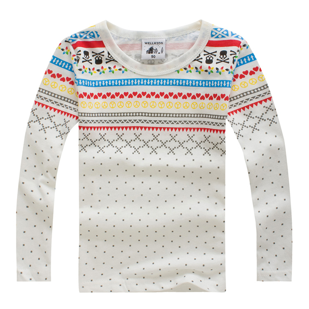 Лонсглив детский однотонный с принтами