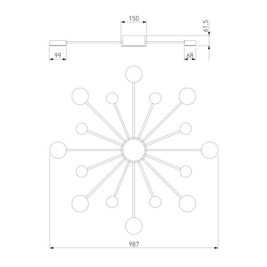 90242/16 / потолочный светильник / хром