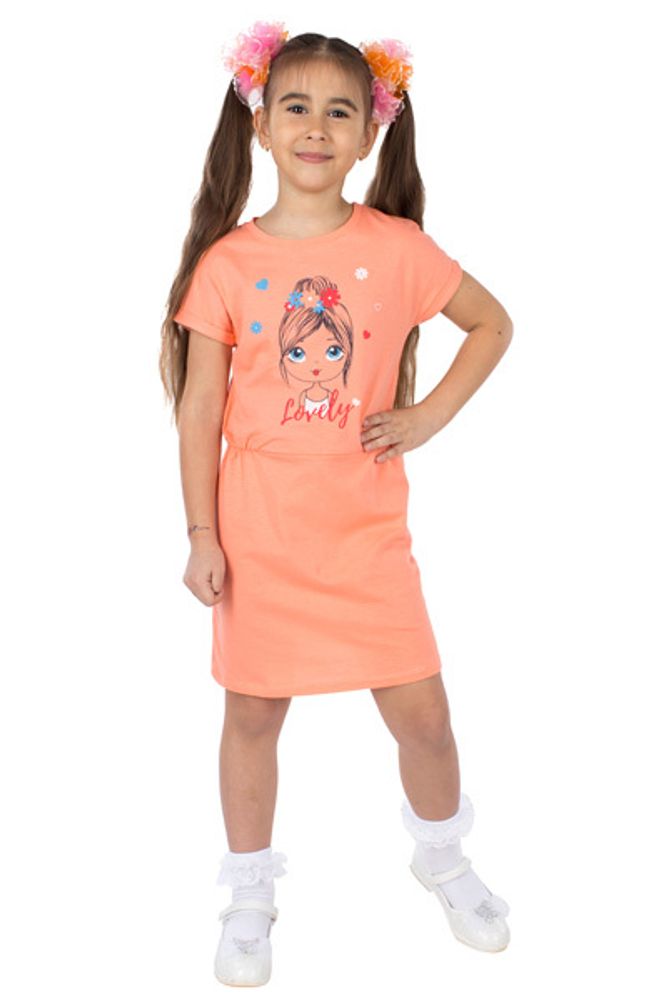 Л3175-7553 морковный платье для девочки.