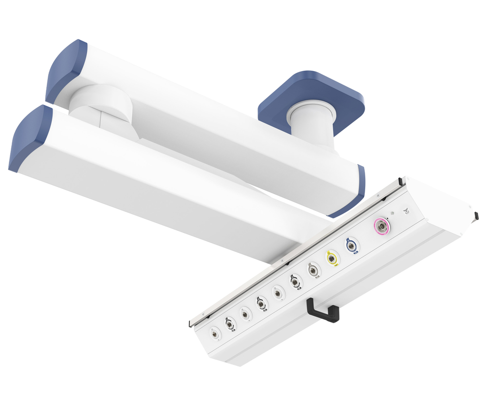 Потолочная медицинская консоль CADUCEUS C2E-AL двухплечевая