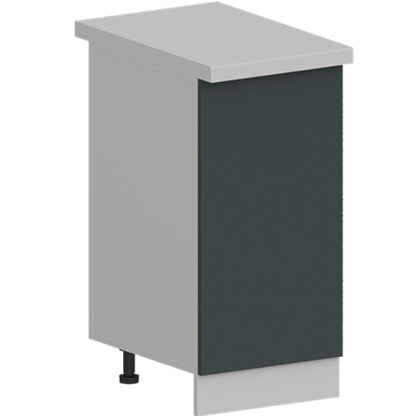 Кухня Модуль ШН 400 Белый / Бирюзовая мята