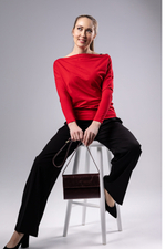 Louis Lefevre Сумка женская натуральная кожа через плечо маленькая марсала