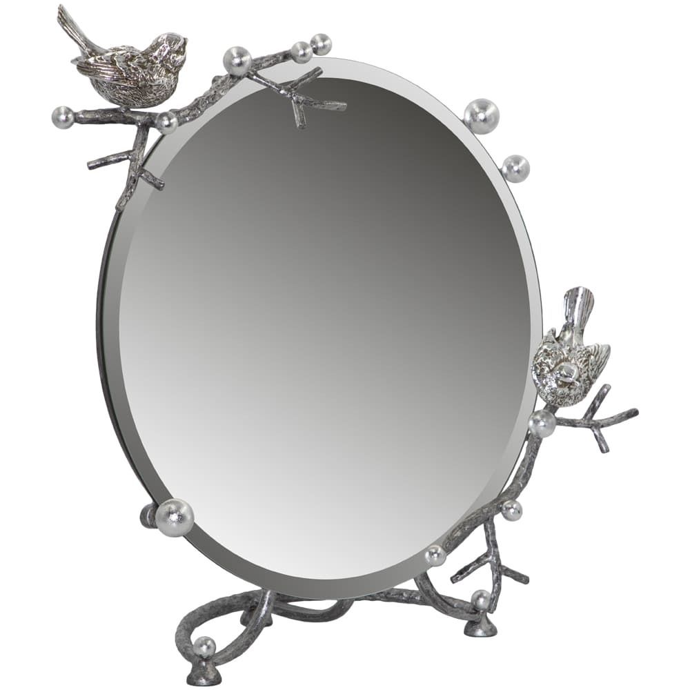 Зеркало Терра настольное Айс Античное серебро