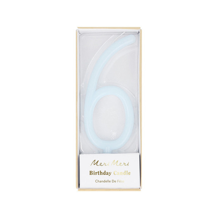 Свеча тонкая цифра "6"