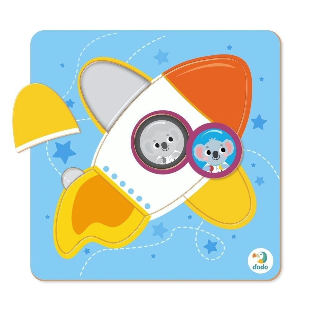 Пазл-сортер "Ракета" 5 элементов