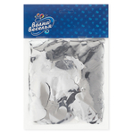 Конфетти фольга Сердце, Серебро, Металлик, 2,5 см, 50 г.