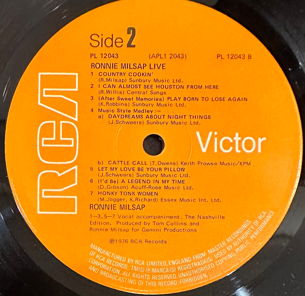 Ronnie Milsap - Live (Англия 1976г.)