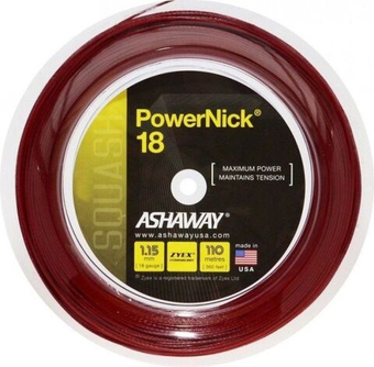 Струны для сквоша Ashaway PowerNick 18 (110 m) - red