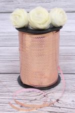 Лента (0,5 см*228,6 м) Диагонали, Розовый, Металлик, 1 шт.