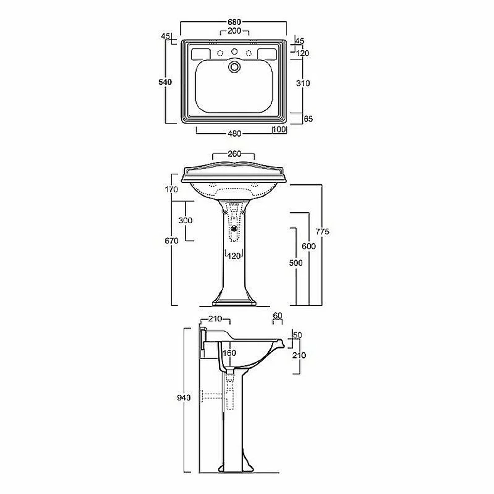 Раковина Simas Arcade AR824bi*3 68