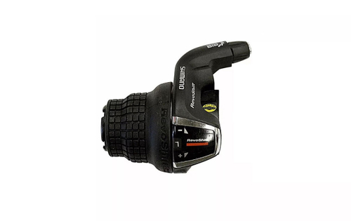 Шифтер Shimano Tourney TY, RS35, левый, 3 скорости (SIS), индикатор, трос 1800мм, черный, без упаковки