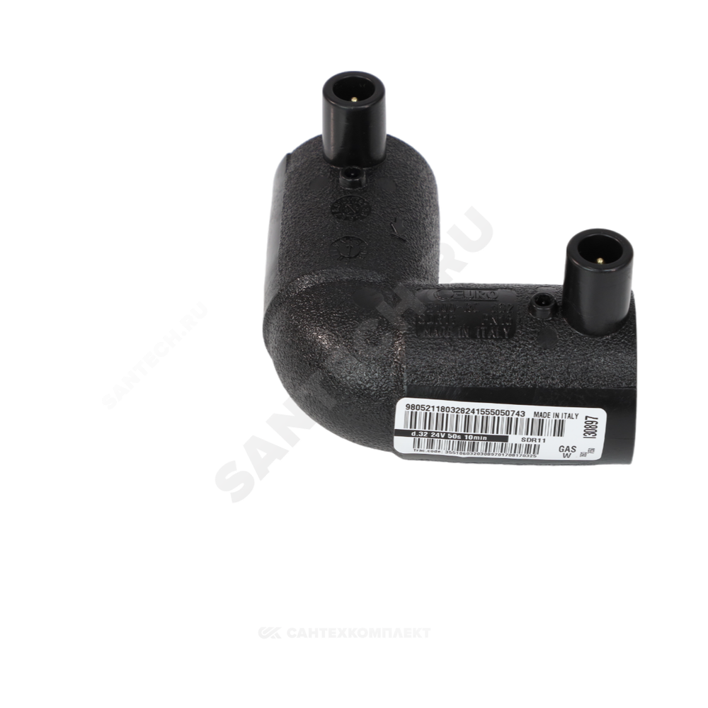 Отвод электросварной ПЭ100 Дн 63х90гр Ру16 SDR11 EUROSTANDARD 2111160063