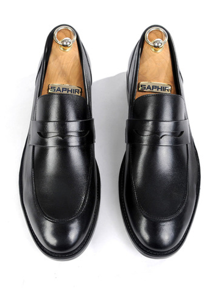 Классические пенни-лоферы из натуральной кожи, черные