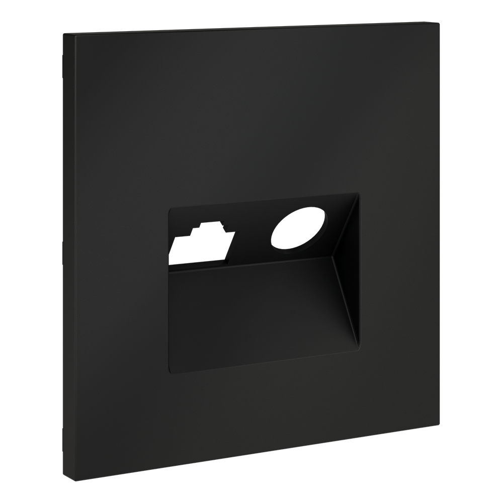 Накладка для розетки TV+RJ45 кат. 6, S70 (графит)