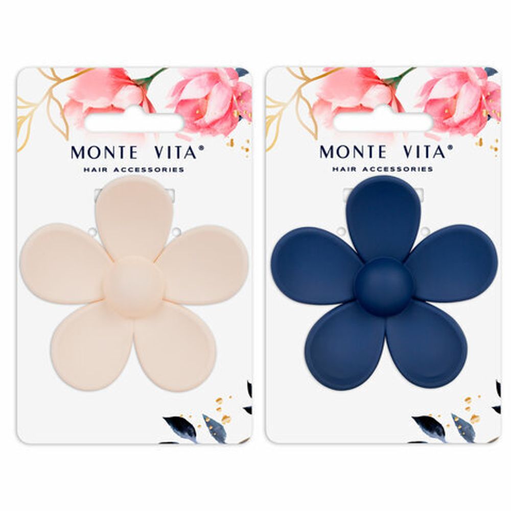 Краб для волос 7,5 см, soft-touch, АССОРТИ, MONTE VITA, 457013